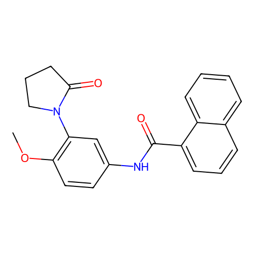 N-[4-methoxy-3-(2-oxopyrrolidin-1-yl)phenyl]naphthalene-1-carboxamide structure