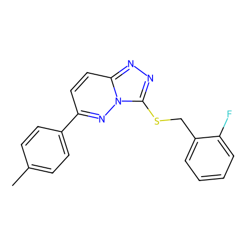 3-((2-Fluorobenzyl)thio)-6-(p-tolyl)-[1,2,4]triazolo[4,3-b]pyridazine structure