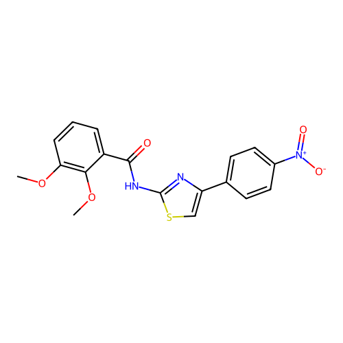 2,3-dimethoxy-N-[4-(4-nitrophenyl)-1,3-thiazol-2-yl]benzamide structure