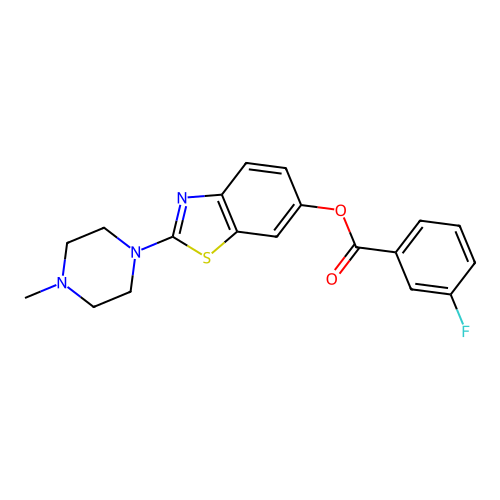 2-(4-Methylpiperazin-1-yl)benzo[d]thiazol-6-yl 3-fluorobenzoate structure