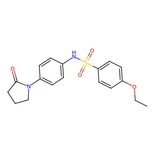 4-ethoxy-N-(4-(2-oxopyrrolidin-1-yl)phenyl)benzenesulfonamide structure