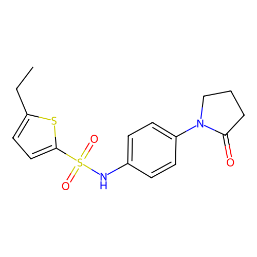 5-ethyl-N-[4-(2-oxopyrrolidin-1-yl)phenyl]thiophene-2-sulfonamide structure