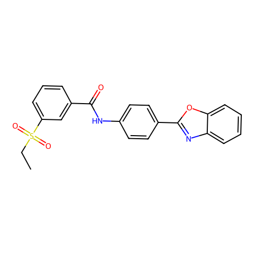 N-(4-(benzo[d]oxazol-2-yl)phenyl)-3-(ethylsulfonyl)benzamide structure