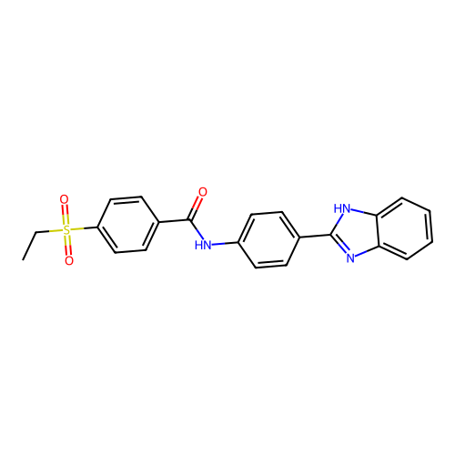 N-[4-(1H-benzimidazol-2-yl)phenyl]-4-ethylsulfonylbenzamide structure