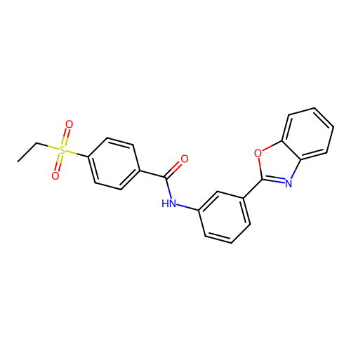 N-(3-(benzo[d]oxazol-2-yl)phenyl)-4-(ethylsulfonyl)benzamide structure