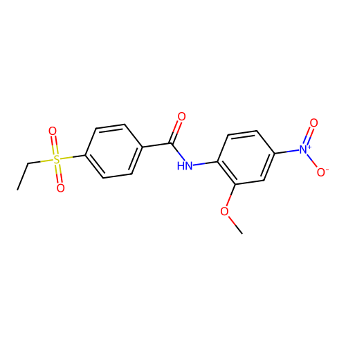 4-ethylsulfonyl-N-(2-methoxy-4-nitrophenyl)benzamide structure