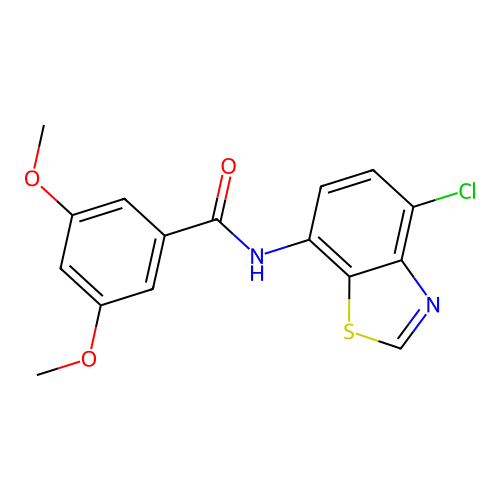 N-(4-chloro-1,3-benzothiazol-7-yl)-3,5-dimethoxybenzamide structure
