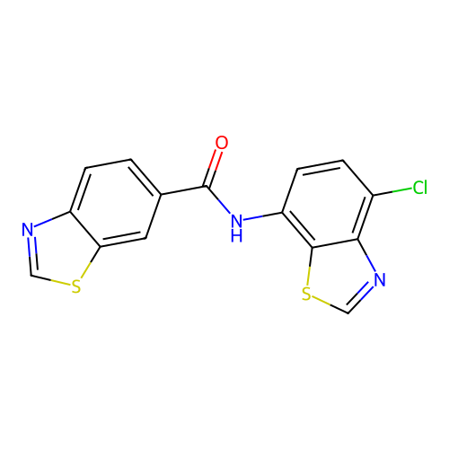 N-(4-chloro-1,3-benzothiazol-7-yl)-1,3-benzothiazole-6-carboxamide structure