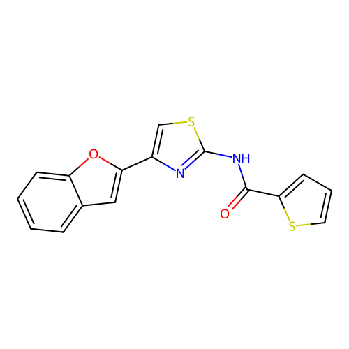 N-[4-(1-benzofuran-2-yl)-1,3-thiazol-2-yl]thiophene-2-carboxamide structure