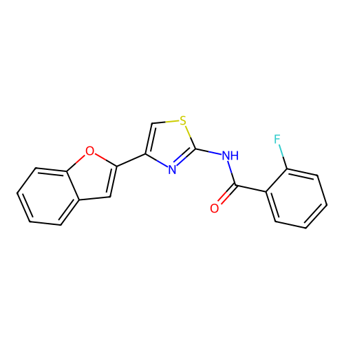 N-[4-(1-benzofuran-2-yl)-1,3-thiazol-2-yl]-2-fluorobenzamide structure