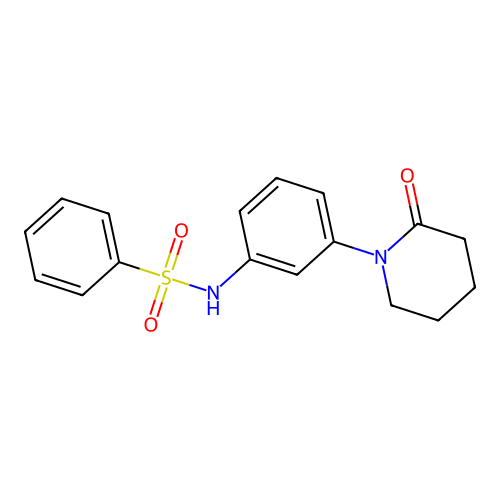 N-[3-(2-oxopiperidin-1-yl)phenyl]benzenesulfonamide structure