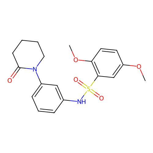 2,5-dimethoxy-N-(3-(2-oxopiperidin-1-yl)phenyl)benzenesulfonamide structure