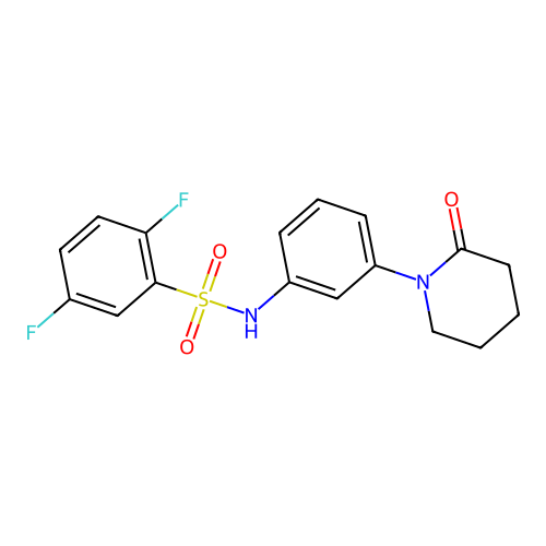 2,5-difluoro-N-(3-(2-oxopiperidin-1-yl)phenyl)benzenesulfonamide structure