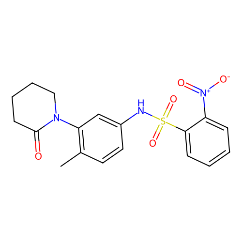 N-(4-methyl-3-(2-oxopiperidin-1-yl)phenyl)-2-nitrobenzenesulfonamide structure