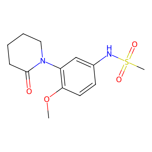 N-(4-methoxy-3-(2-oxopiperidin-1-yl)phenyl)methanesulfonamide structure
