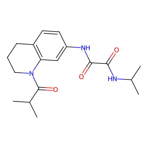 N1-(1-isobutyryl-1,2,3,4-tetrahydroquinolin-7-yl)-N2-isopropyloxalamide structure