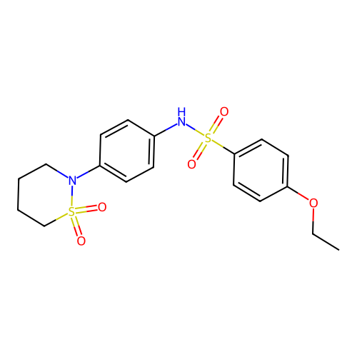 N-[4-(1,1-dioxothiazinan-2-yl)phenyl]-4-ethoxybenzenesulfonamide structure