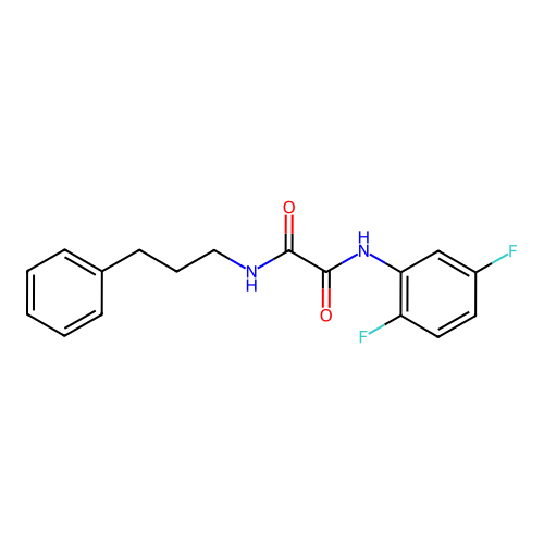 N1-(2,5-difluorophenyl)-N2-(3-phenylpropyl)oxalamide structure