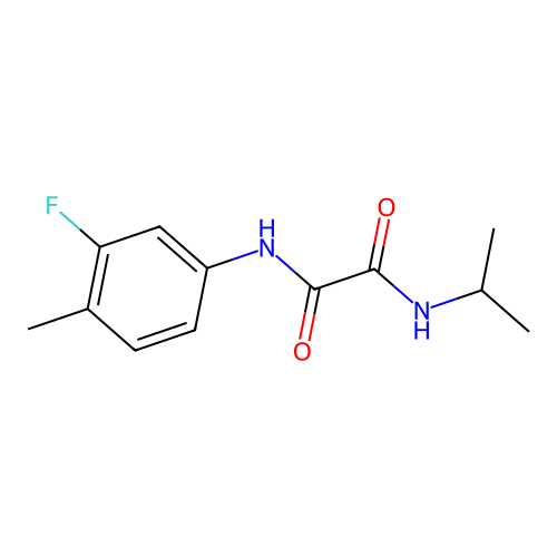 N1-(3-fluoro-4-methylphenyl)-N2-isopropyloxalamide structure