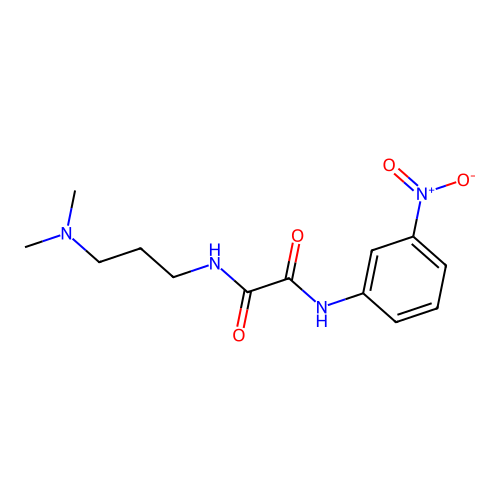 N-[3-(dimethylamino)propyl]-N'-(3-nitrophenyl)oxamide structure