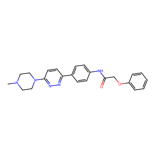 N-(4-(6-(4-methylpiperazin-1-yl)pyridazin-3-yl)phenyl)-2-phenoxyacetamide structure