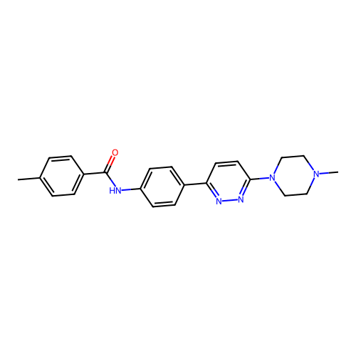 4-methyl-N-(4-(6-(4-methylpiperazin-1-yl)pyridazin-3-yl)phenyl)benzamide structure