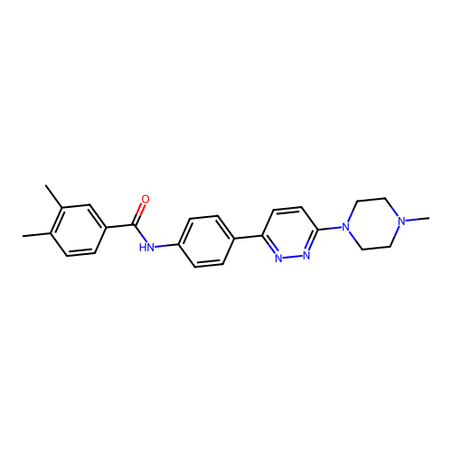 3,4-dimethyl-N-(4-(6-(4-methylpiperazin-1-yl)pyridazin-3-yl)phenyl)benzamide structure