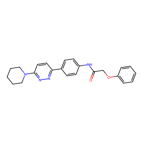 2-phenoxy-N-(4-(6-(piperidin-1-yl)pyridazin-3-yl)phenyl)acetamide structure