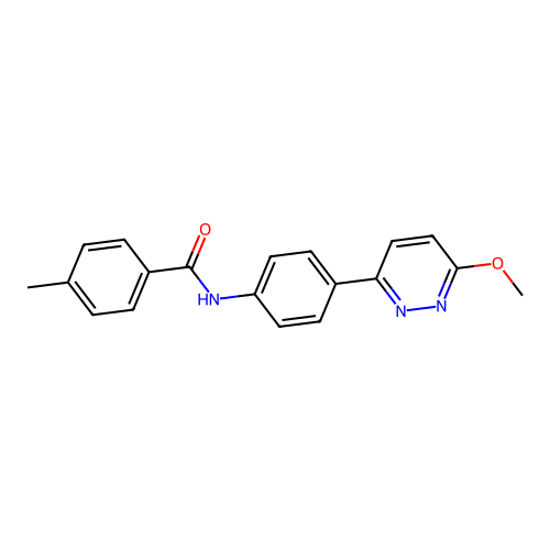 N-[4-(6-methoxypyridazin-3-yl)phenyl]-4-methylbenzamide structure
