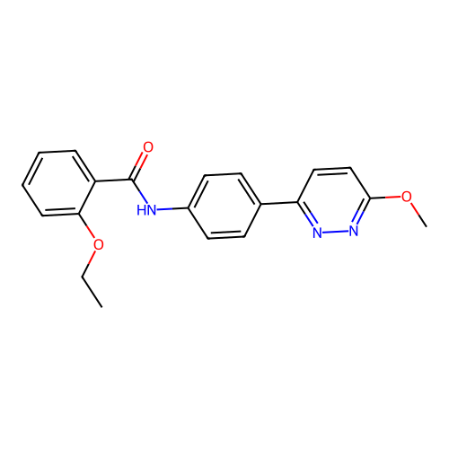 2-ethoxy-N-[4-(6-methoxypyridazin-3-yl)phenyl]benzamide structure