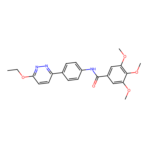 N-[4-(6-ethoxypyridazin-3-yl)phenyl]-3,4,5-trimethoxybenzamide structure