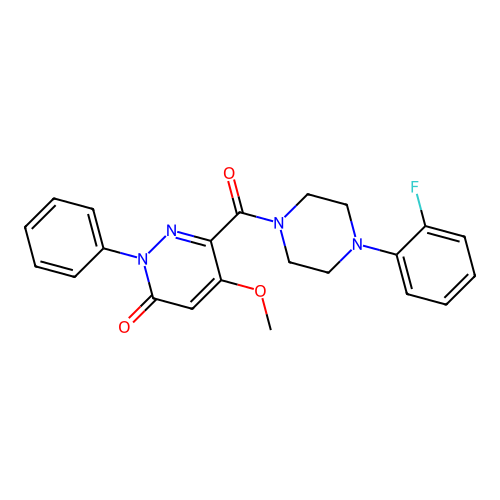 6-[4-(2-Fluorophenyl)piperazine-1-carbonyl]-5-methoxy-2-phenylpyridazin-3-one structure