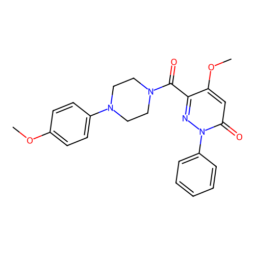 5-Methoxy-6-[4-(4-methoxyphenyl)piperazine-1-carbonyl]-2-phenylpyridazin-3-one structure