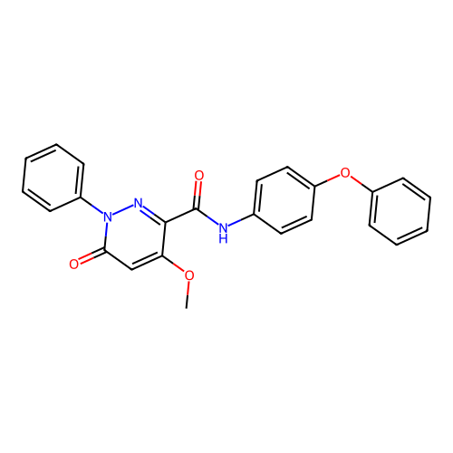 4-methoxy-6-oxo-N-(4-phenoxyphenyl)-1-phenyl-1,6-dihydropyridazine-3-carboxamide structure