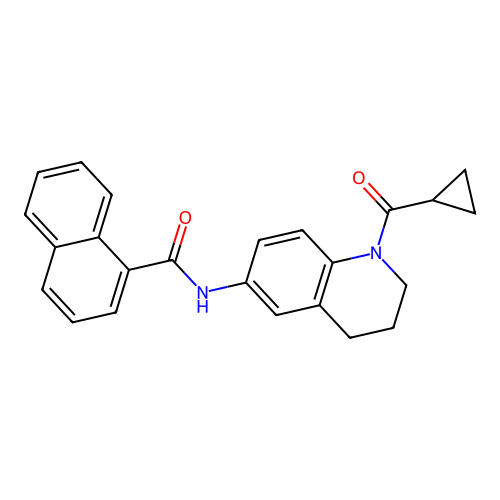 N-(1-(cyclopropanecarbonyl)-1,2,3,4-tetrahydroquinolin-6-yl)-1-naphthamide structure