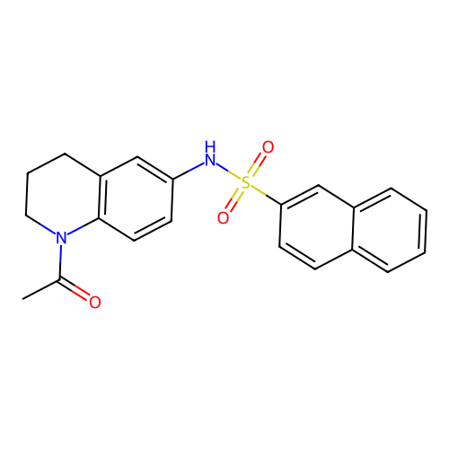 N-(1-acetyl-1,2,3,4-tetrahydroquinolin-6-yl)naphthalene-2-sulfonamide structure