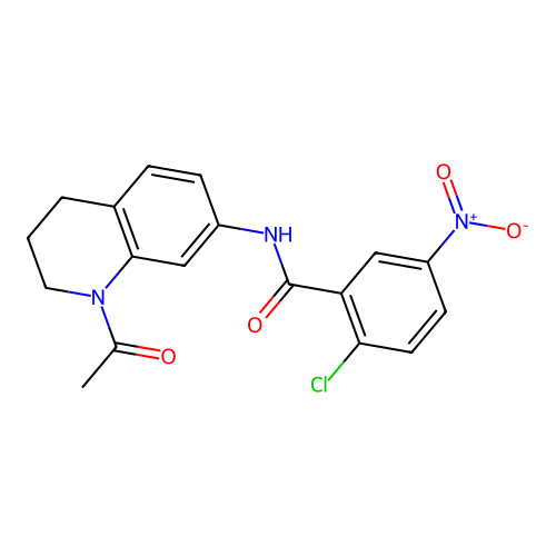 N-(1-acetyl-1,2,3,4-tetrahydroquinolin-7-yl)-2-chloro-5-nitrobenzamide structure