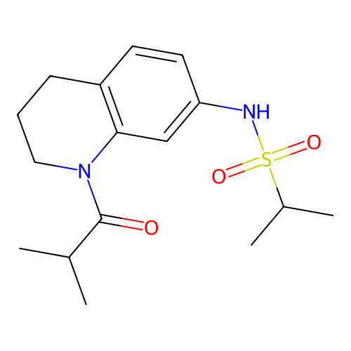 N-(1-isobutyryl-1,2,3,4-tetrahydroquinolin-7-yl)propane-2-sulfonamide structure