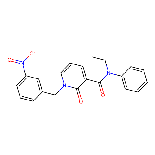 N-ethyl-1-(3-nitrobenzyl)-2-oxo-N-phenyl-1,2-dihydropyridine-3-carboxamide structure