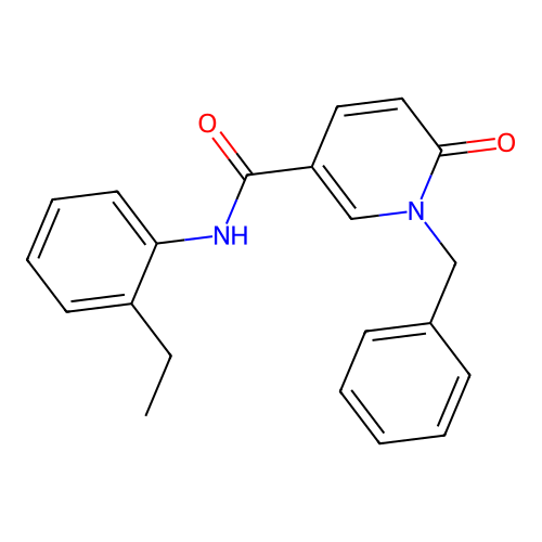 1-benzyl-N-(2-ethylphenyl)-6-oxo-1,6-dihydropyridine-3-carboxamide structure