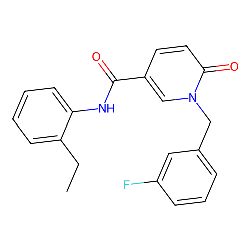 N-(2-ethylphenyl)-1-[(3-fluorophenyl)methyl]-6-oxopyridine-3-carboxamide structure
