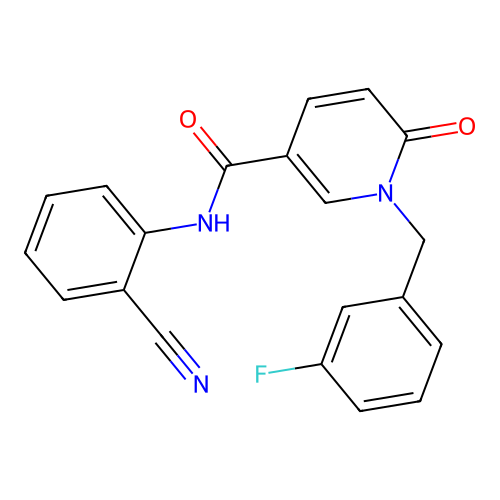 N-(2-cyanophenyl)-1-[(3-fluorophenyl)methyl]-6-oxopyridine-3-carboxamide structure