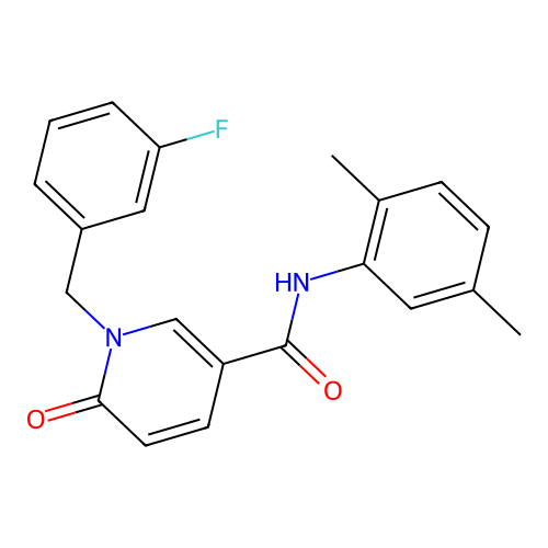 N-(2,5-dimethylphenyl)-1-[(3-fluorophenyl)methyl]-6-oxopyridine-3-carboxamide structure