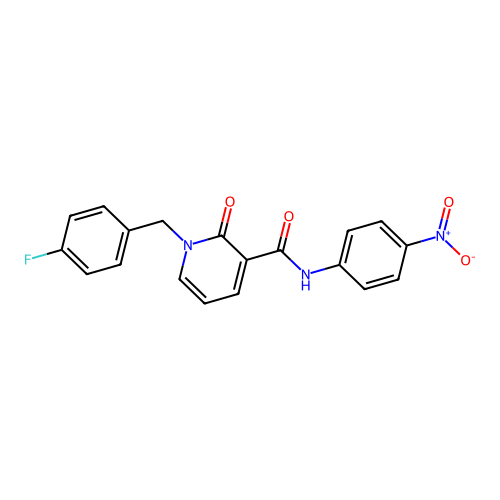 1-(4-fluorobenzyl)-N-(4-nitrophenyl)-2-oxo-1,2-dihydropyridine-3-carboxamide structure