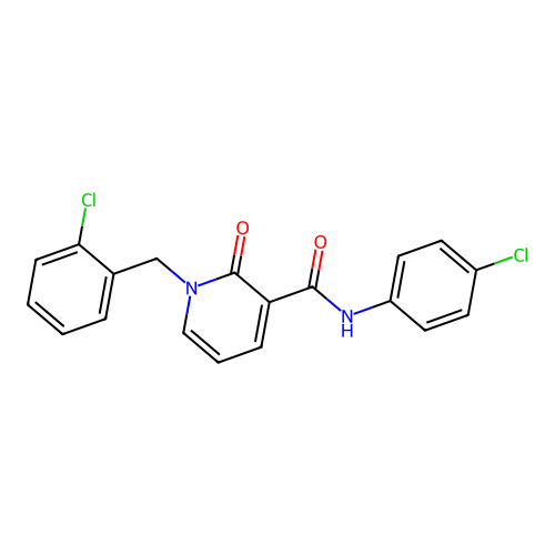 1-(2-chlorobenzyl)-N-(4-chlorophenyl)-2-oxo-1,2-dihydropyridine-3-carboxamide structure