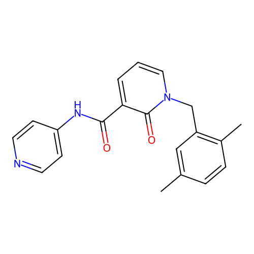 1-(2,5-dimethylbenzyl)-2-oxo-N-(pyridin-4-yl)-1,2-dihydropyridine-3-carboxamide structure