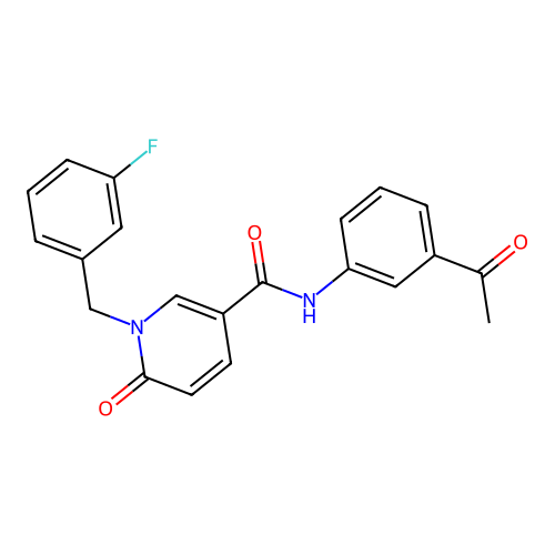 N-(3-acetylphenyl)-1-[(3-fluorophenyl)methyl]-6-oxopyridine-3-carboxamide structure