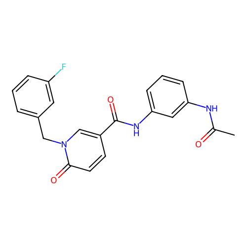 N-(3-acetamidophenyl)-1-[(3-fluorophenyl)methyl]-6-oxopyridine-3-carboxamide structure