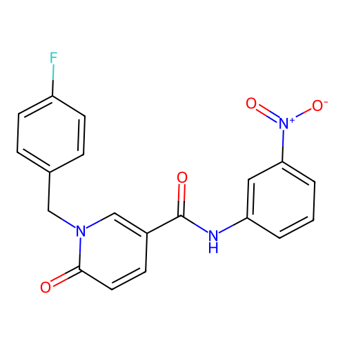 1-[(4-fluorophenyl)methyl]-N-(3-nitrophenyl)-6-oxopyridine-3-carboxamide structure