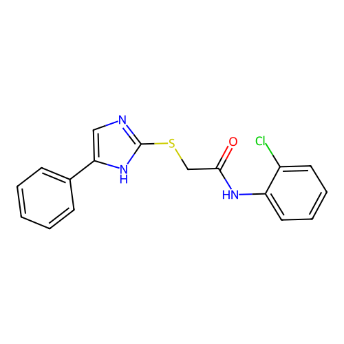 N-(2-chlorophenyl)-2-[(5-phenyl-1H-imidazol-2-yl)sulfanyl]acetamide structure